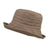 Linen Dark Beige Soft Brim Sun Hat Foldable Lightweight