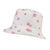 Lightweight Cotton Summer Floral Print Hat, Pink Flowers.