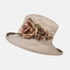 Linen, Packable Sun Hat with Silk Flower