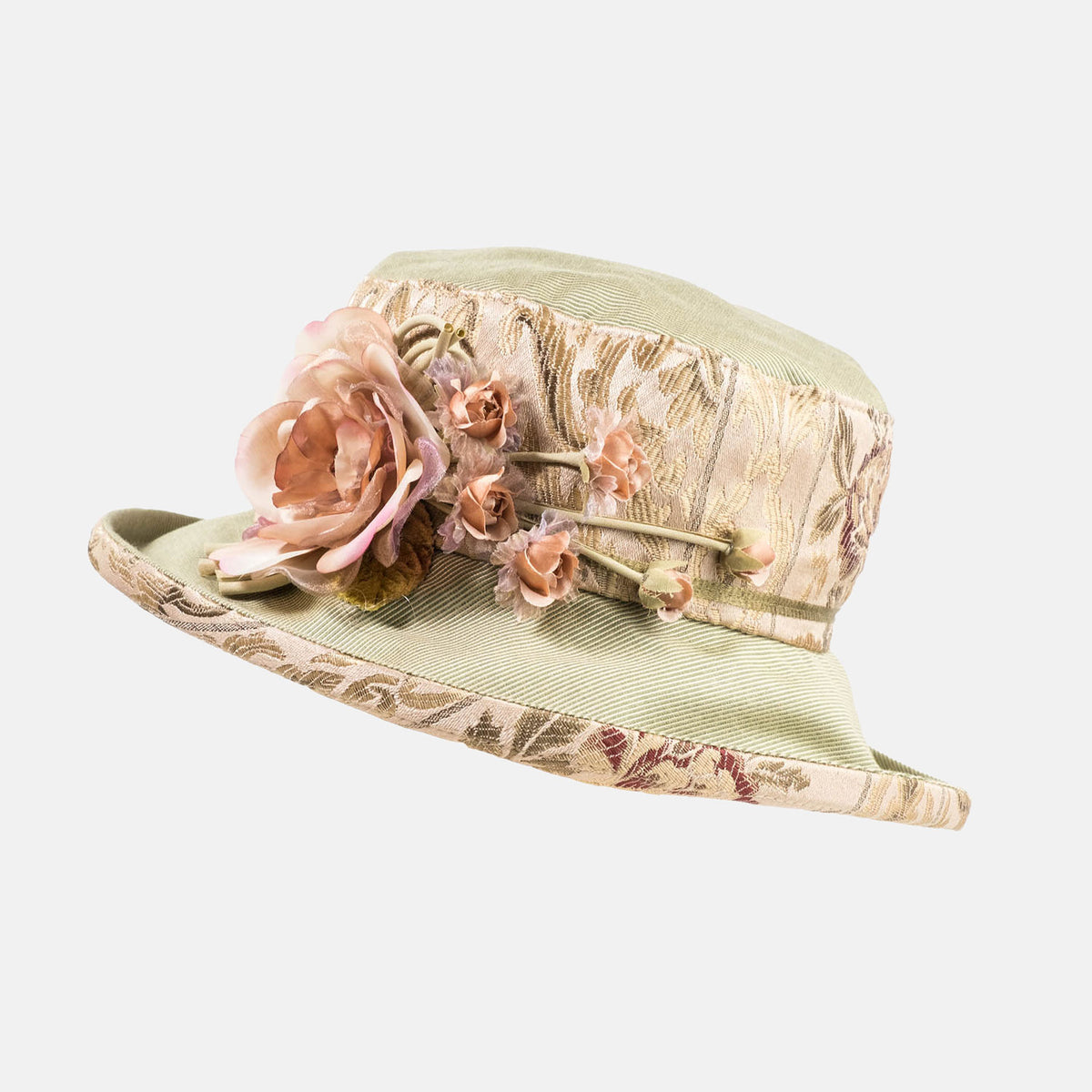 Vintage~Marche shops Exclusive Floral Blue Hat