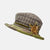 Vintage Boned Brim Wool Check & Chenille Textured Small Brim Hat Limited Edition