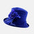 Water Resistant Velour Hat with Flower Decoration