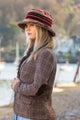 Vintage Fabric Striped Winter Hat