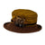 Limited Edition Autumn Woven Chenille Rich Autumn Coloured Hat with Feather Decoration.