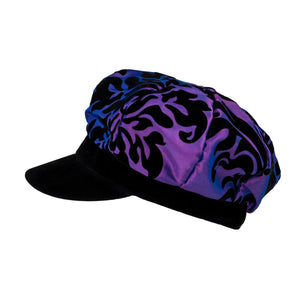 Shower Resistant Ladies Velour & Taffeta Baker Boy Cap