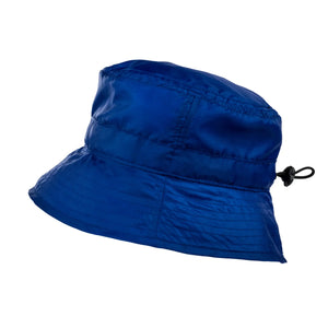 Plain Hat Pack Bucket hat with Elastic Adjustor Waterproof Small Hat That Folds Inside its Own Lining.