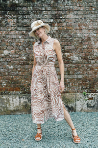 Cream Cotton Wide Brim Hat with Natural Hessian Trim Knot.