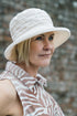 Small Brim Lightweight , Packable Linen Sun Hat with Pin Tucks