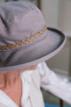 Packable Linen Sun Hat with String Plait