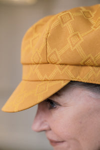 Damask Hard Wearing Ladies Mid Season Baker Boy Cap with Diamond Pattern