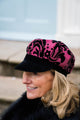 Shower Resistant Ladies Velour & Taffeta Baker Boy Cap