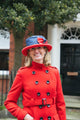 Waterproof Hat with a Bow Packs inside a Matching little Pouch