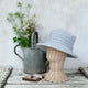 Small Brim Lightweight , Packable Linen Sun Hat with Pin Tucks