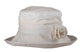Linen Cloche Hat with Flower Brooch