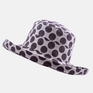 Spotty Cotton Sun Hat - Large Brim
