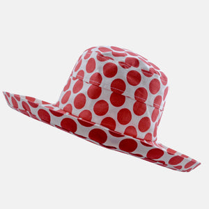 Spotty Cotton Sun Hat - Large Brim