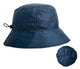 Plain Hat Pack Bucket hat with Elastic Adjustor Waterproof Small Hat That Folds Inside its Own Lining.