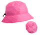 Plain Hat Pack Bucket hat with Elastic Adjustor Waterproof Small Hat That Folds Inside its Own Lining.