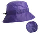 Plain Hat Pack Bucket hat with Elastic Adjustor Waterproof Small Hat That Folds Inside its Own Lining.