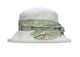 Cream Cotton Boned Hat with Floral Sash