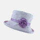 Cream Hat with Ribbon Band and Flower