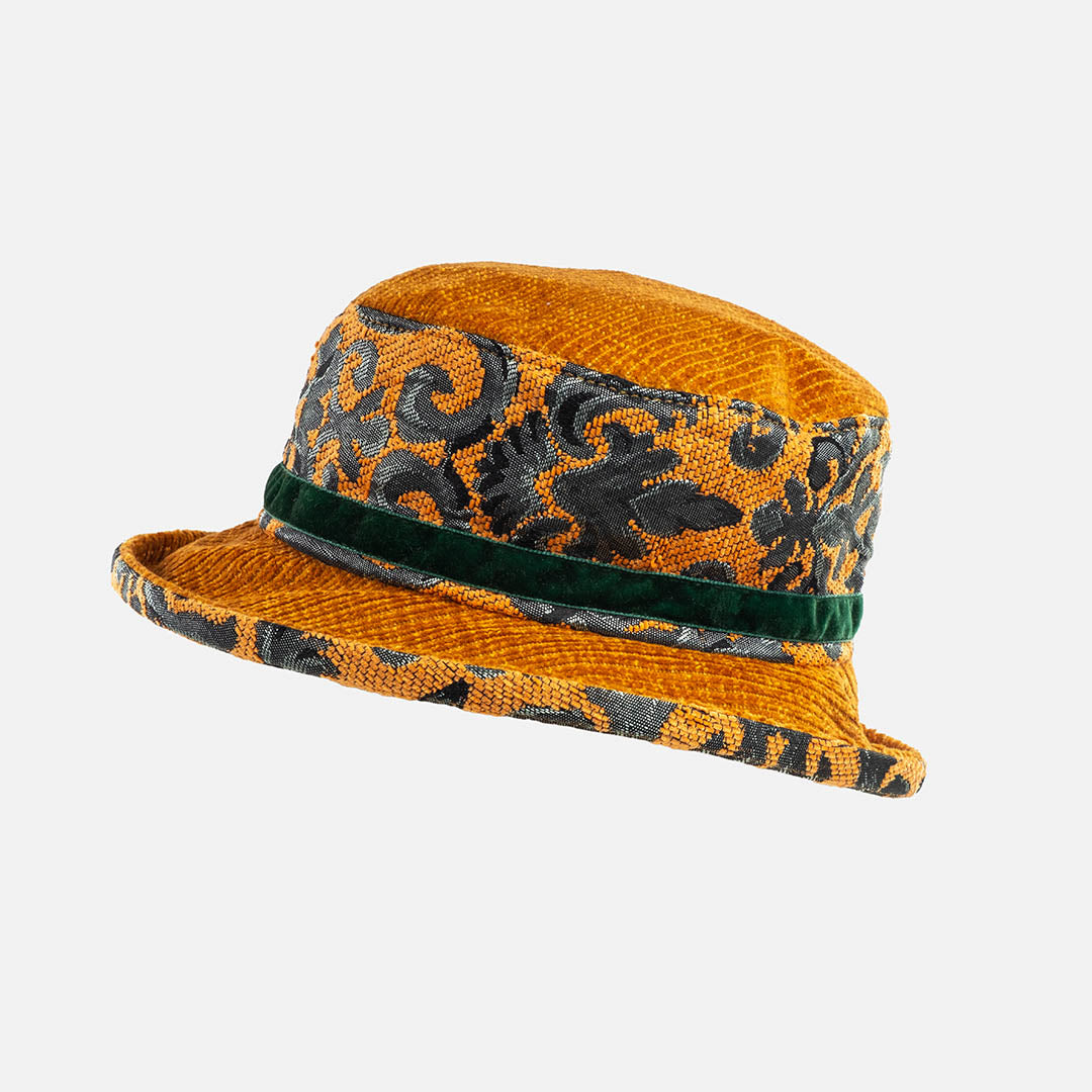 Winter Vintage Mustard & Emerald Green Small Brim Hat – Proppa Toppa Hats