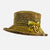 Vintage Boned Olive Green Hat with Velvet Bow Decoration
