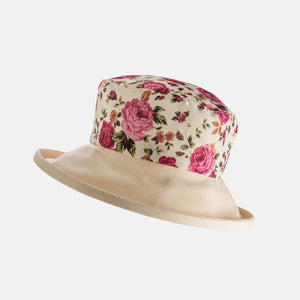 Floral Cotton Sun Hat with Boned Brim
