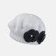 Knitted Wool Beret with Knitted Flower