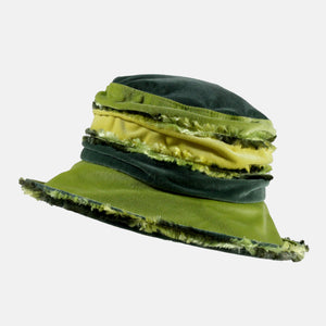 Fern and Lime Fluffy Velvet Hat