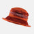 Orange and Rust Fluffy Velvet Hat