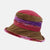 Biege, Purple and Pink Fluffy Velvet Hat