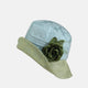 Soft Brim Damask Hat with Flower
