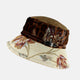 Animal Faux Fur & Tapestry Vintage Hat with Feather Jewel Brooch Limited Edition