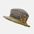 Vintage Boned Brim Wool Check & Chenille Textured Small Brim Hat Limited Edition