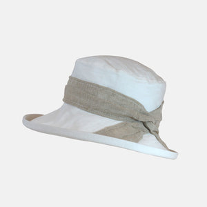 Plain Cotton Hat with Hessian Band