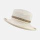 Natural Cotton Hat with Boned Brim and Leopard Print Band