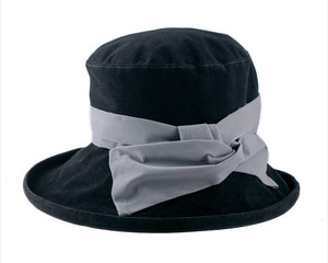 Water Resistant Wide Brim Velour Hat