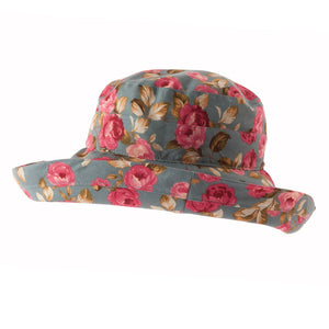 Large Brim Cotton Floral Hat
